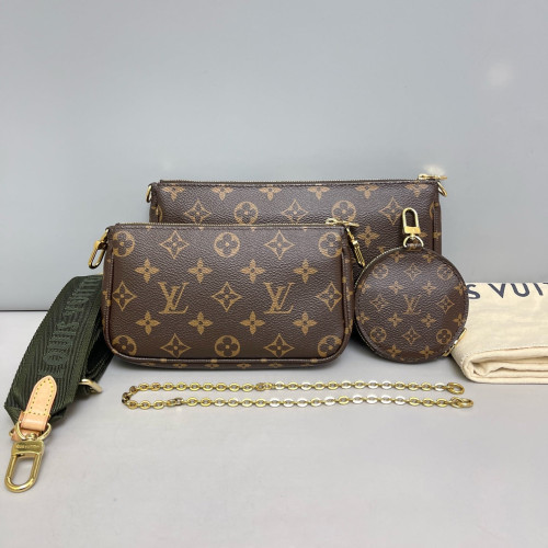 Louis Vuitton Multi Pochette Accessories Monogram Brown Green