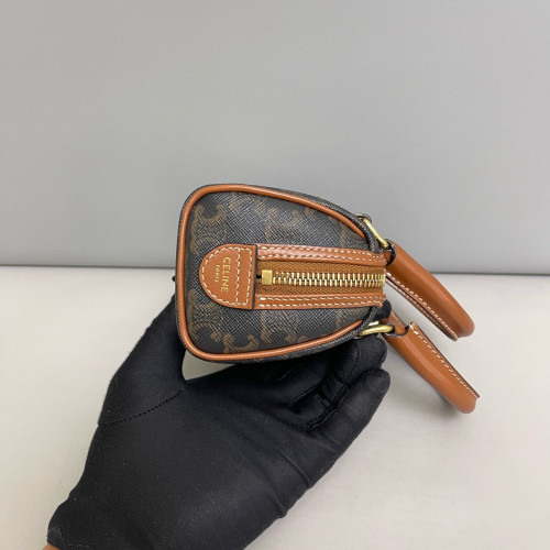 Celine Mini Boston Bag Triomphe Brown Black