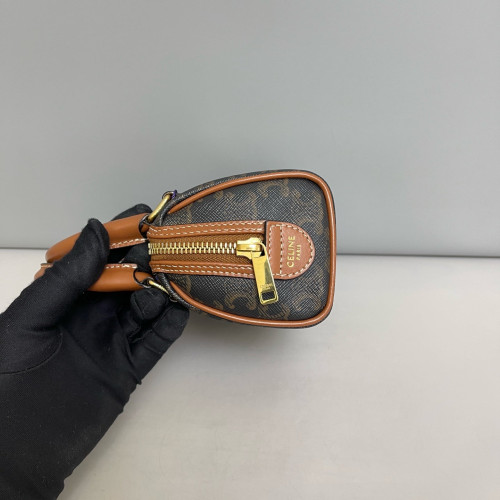 Celine Mini Boston Bag Triomphe Brown Black