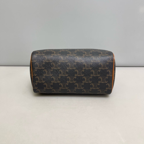Celine Triomphe Small Boston Bag Triomphe Brown Black Celine Triomphe Small Boston Bag Triomphe Brown Black