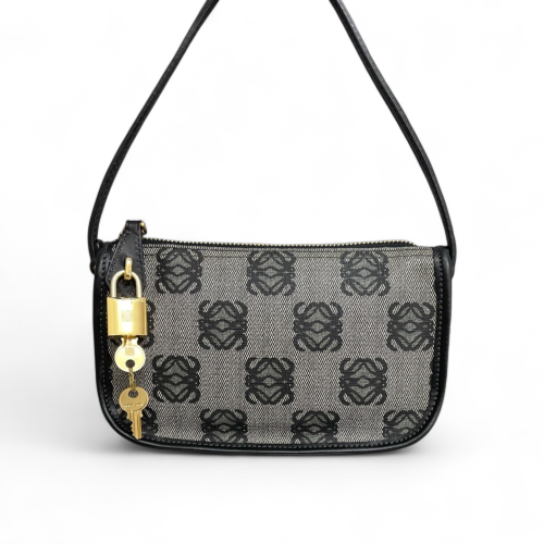 Loewe Hobo Anagram Black Grey