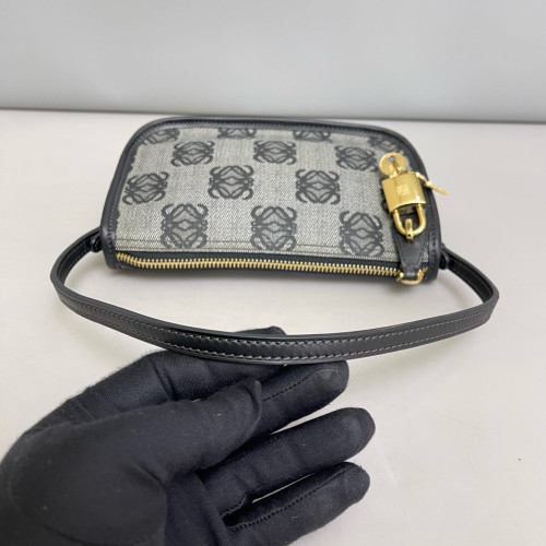 Loewe Hobo Anagram Black Grey