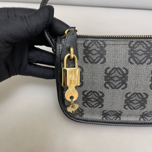 Loewe Hobo Anagram Black Grey