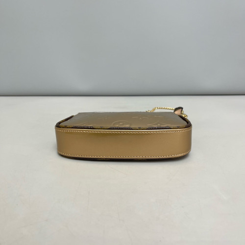 Louis Vuitton Mini Pochette Accessories NM Vernis Light Gold