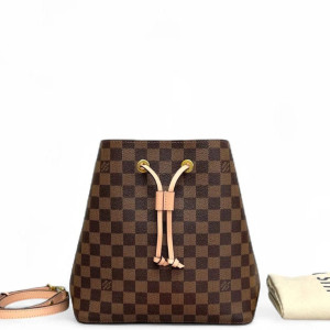 Louis Vuitton Neonoe MM Damier Ebene Brown Pink