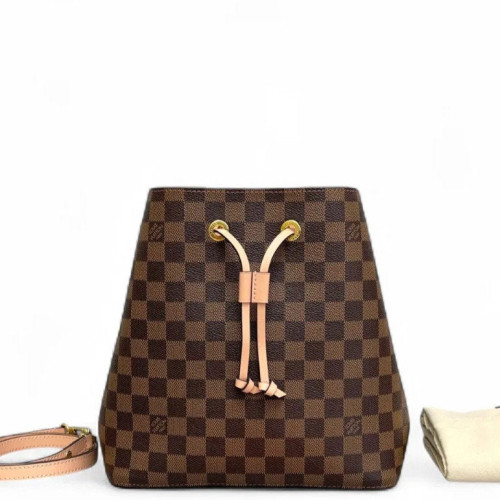 Louis Vuitton Neonoe MM Damier Ebene Brown Pink