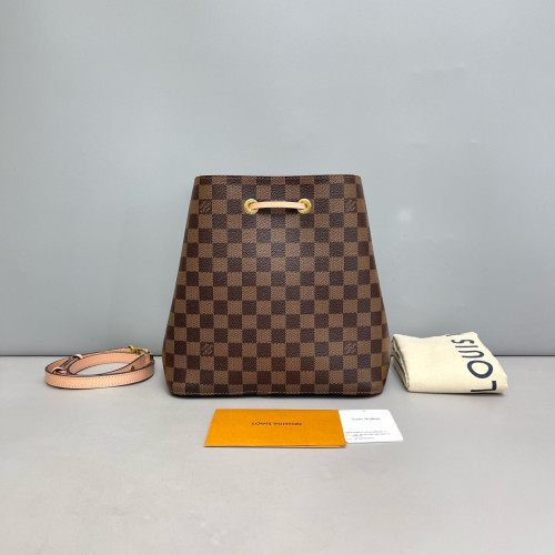 Louis Vuitton Neonoe MM Damier Ebene Brown Pink