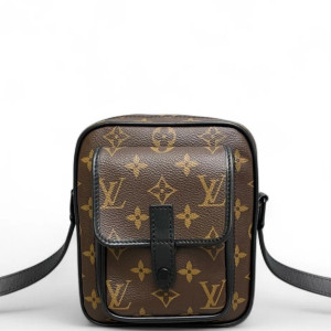Louis Vuitton Christopher Wearable Wallet Monogram Macassar Brown Black