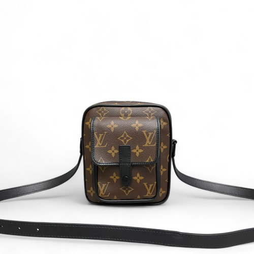 Louis Vuitton Christopher Wearable Wallet Monogram Macassar Brown Black