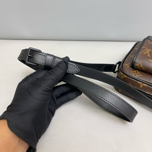 Louis Vuitton Christopher Wearable Wallet Monogram Macassar Brown Black