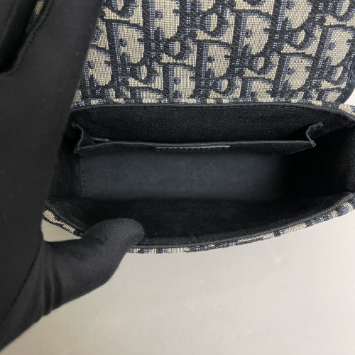 Dior 30 Montaigne Mini Box Bag Calfskin Black Beige