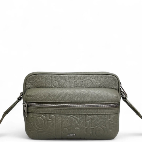 Dior Rider 2.0 Zipped Messenger Bag Calfskin Kaki