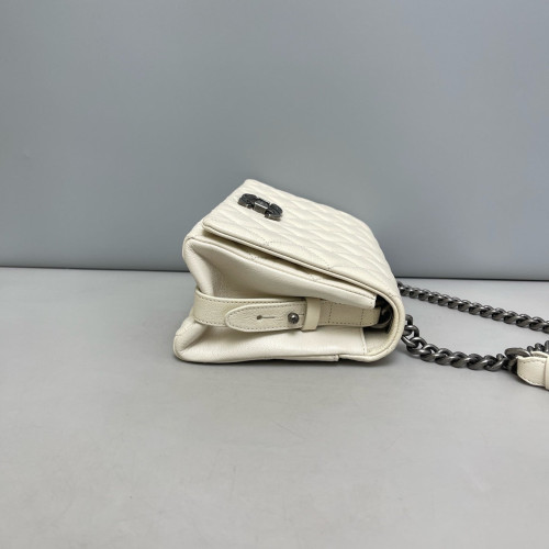 Chanel Quilted Flap Bag Calfskin White Chanel Quilted Flap Bag Calfskin White