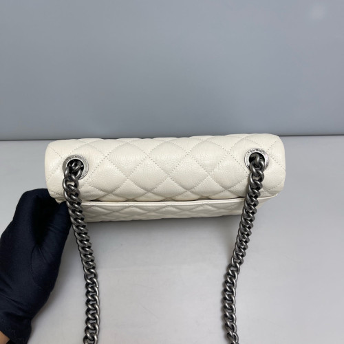 Chanel Quilted Flap Bag Calfskin White Chanel Quilted Flap Bag Calfskin White