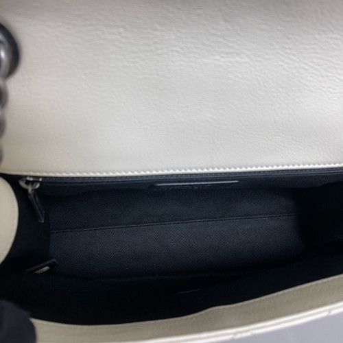 Chanel Quilted Flap Bag Calfskin White Chanel Quilted Flap Bag Calfskin White