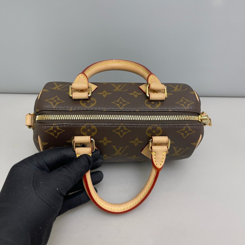 Louis Vuitton Speedy Bandouliere 20 Monogram Brown Black