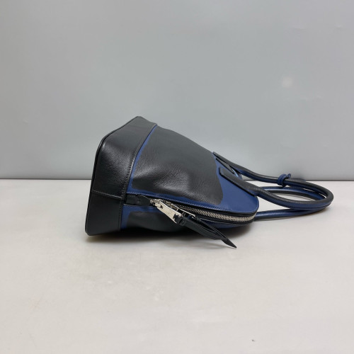Prada Large Lux Promenade Tote Calfskin Blue Black