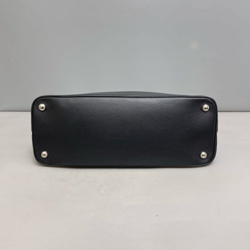Prada Large Lux Promenade Tote Calfskin Blue Black