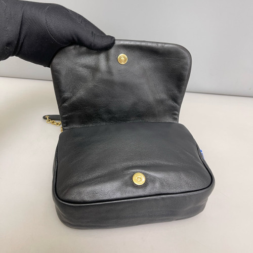 Yves Saint Laurent Shoulder Bag Soft Calfskin Black