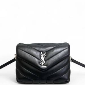 Yves Saint Laurent Toy Loulou Crossbody Bag Calfskin Black