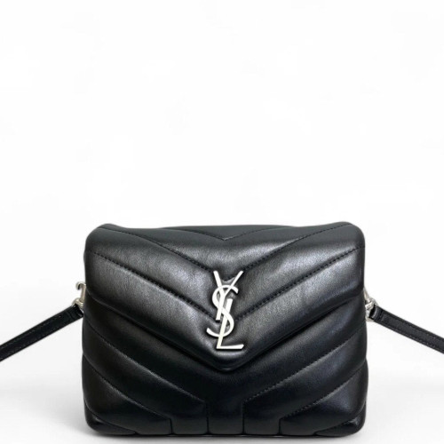 Yves Saint Laurent Toy Loulou Crossbody Bag Calfskin Black
