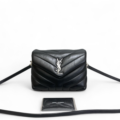 Yves Saint Laurent Toy Loulou Crossbody Bag Calfskin Black