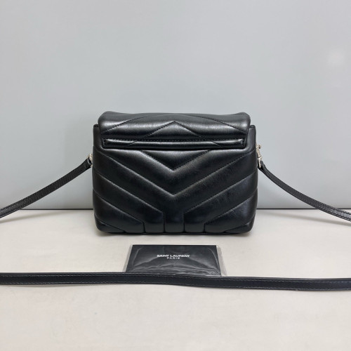 Yves Saint Laurent Toy Loulou Crossbody Bag Calfskin Black