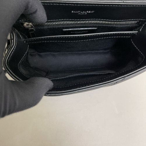 Yves Saint Laurent Toy Loulou Crossbody Bag Calfskin Black