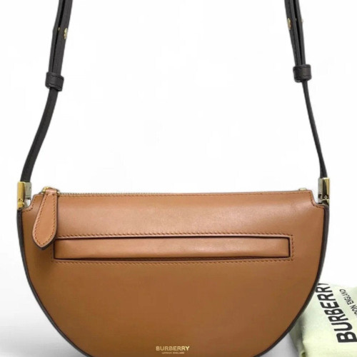 Burberry Small Olympia Shoulder Bag Smooth Calfskin Tan