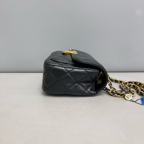 Chanel Quilted Giant CC Flap Bag Lambskin Black