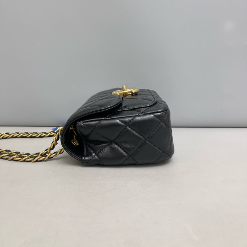 Chanel Quilted Giant CC Flap Bag Lambskin Black