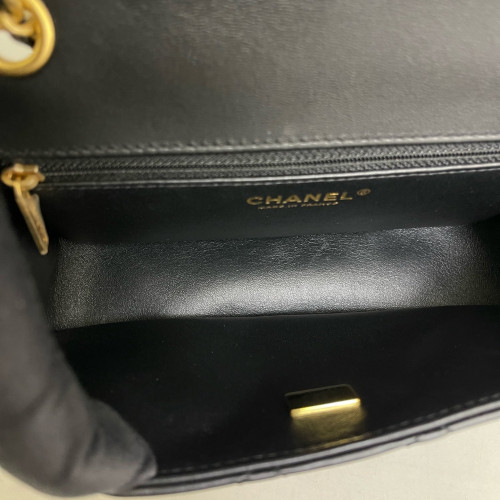 Chanel Quilted Giant CC Flap Bag Lambskin Black