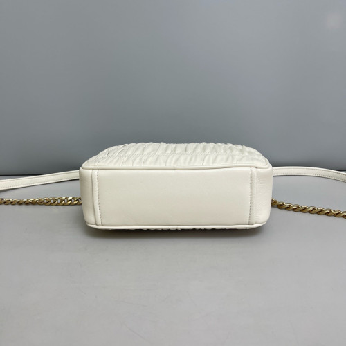 Prada Small Diagramme Camera Gaufre Calfskin White