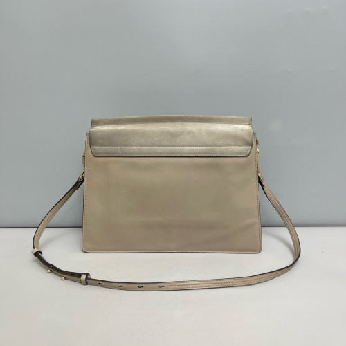 Chloe Medium Faye Day Shoulder Bag Suede Calfskin Grey