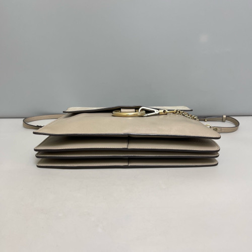Chloe Medium Faye Day Shoulder Bag Suede Calfskin Grey