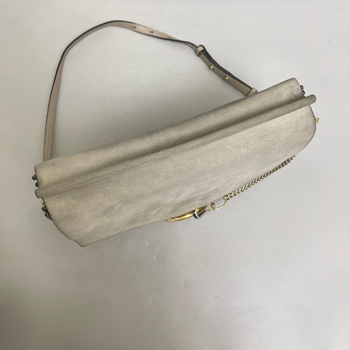 Chloe Medium Faye Day Shoulder Bag Suede Calfskin Grey