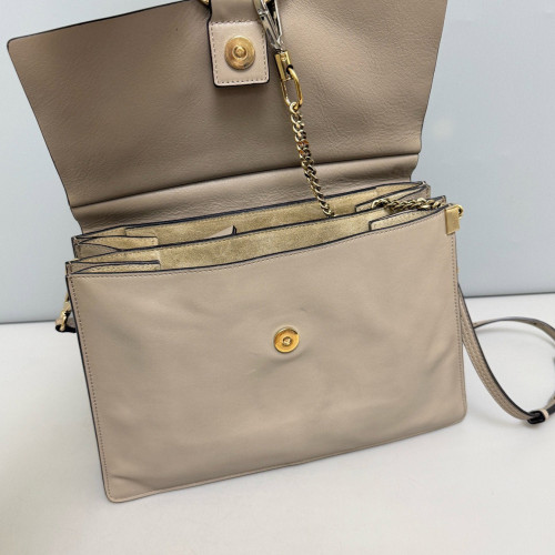 Chloe Medium Faye Day Shoulder Bag Suede Calfskin Grey