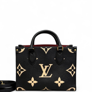 Louis Vuitton Onthego PM Monogram Empreinte Giant Black White