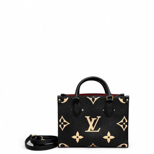Louis Vuitton Onthego PM Monogram Empreinte Giant Black White