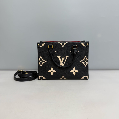 Louis Vuitton Onthego PM Monogram Empreinte Giant Black White