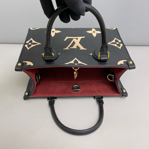Louis Vuitton Onthego PM Monogram Empreinte Giant Black White