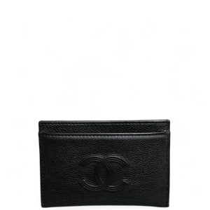 Chanel Card Holder Grained Calfskin Black Chanel Card Holder Grained Calfskin Black