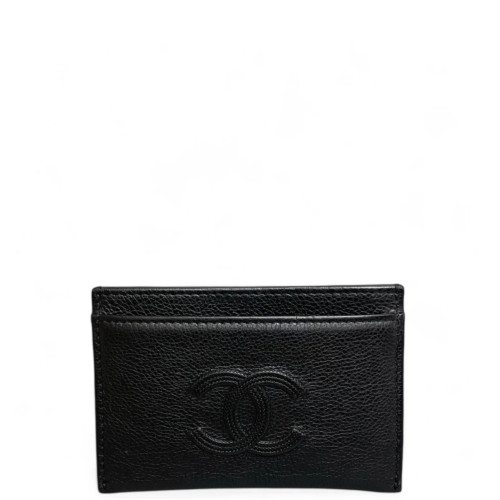 Chanel Card Holder Grained Calfskin Black
