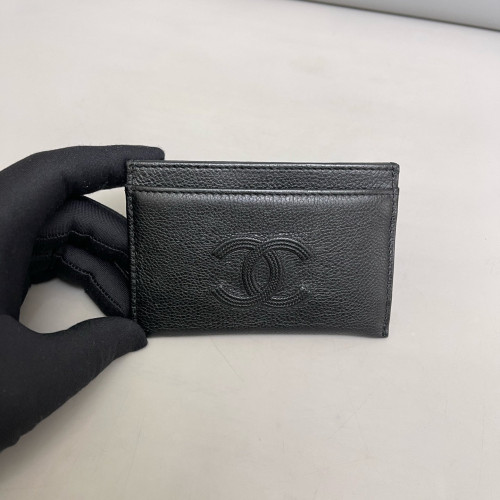 Chanel Card Holder Grained Calfskin Black