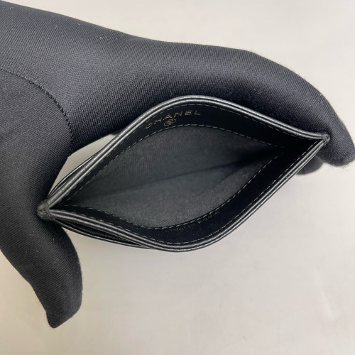 Chanel Card Holder Grained Calfskin Black
