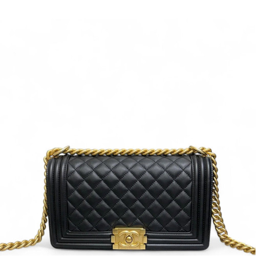Chanel Quilted Medium Boy Flap Calfskin Black
