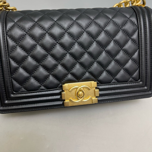 Chanel Quilted Medium Boy Flap Calfskin Black