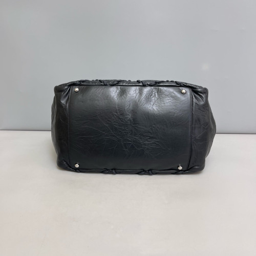 Chanel Tote Bag Pull Up Leather Black Chanel Tote Bag Pull Up Leather Black