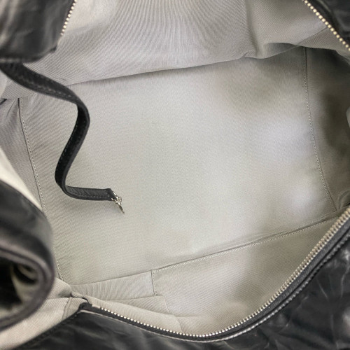 Chanel Tote Bag Pull Up Leather Black Chanel Tote Bag Pull Up Leather Black