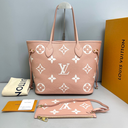 Louis Vuitton Neverfull MM Monogram Empreinte Giant Pink